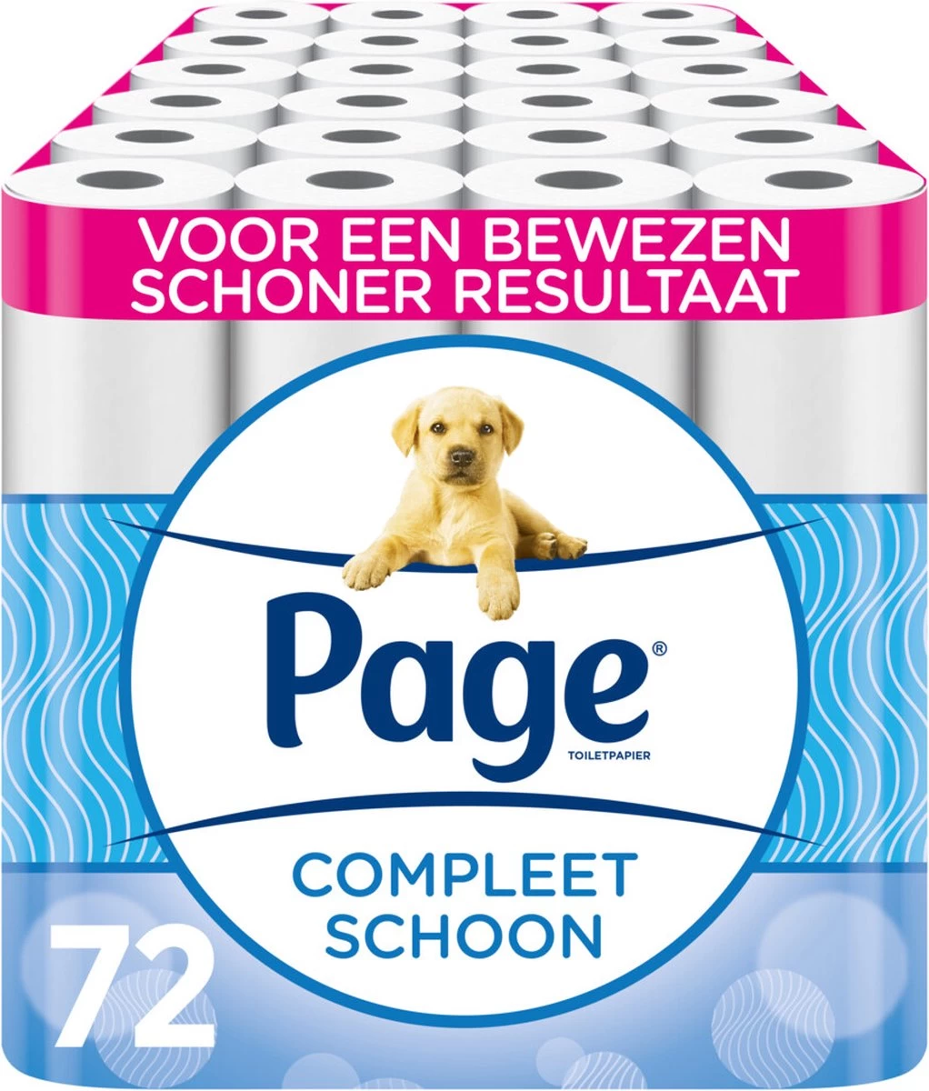 Page Toiletpapier - 72 Rollen - Compleet Schoon Wc Papier - Voordeelverpakking 3 Page Toiletpapier - 72 Rollen - Compleet Schoon Wc Papier - Voordeelverpakking
