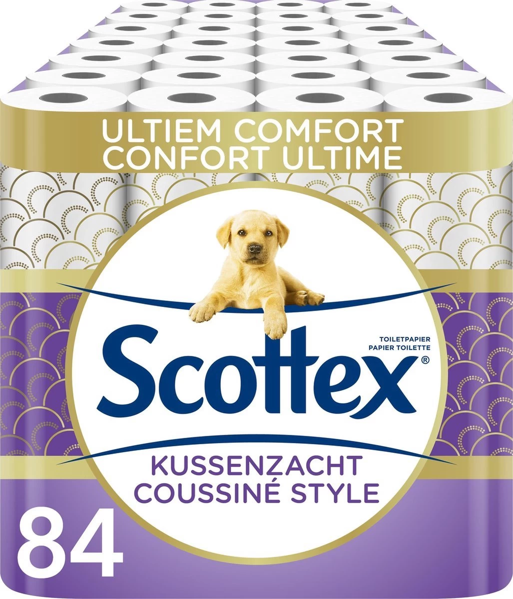 Scottex Toiletpapier - Kussenzacht Design Wc Papier - 84 Rollen 3 Scottex Toiletpapier - Kussenzacht Design Wc Papier - 84 Rollen