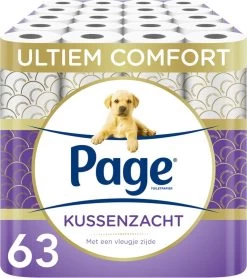 Page Toiletpapier - 63 Rollen - Kussenzacht Wc Papier (3-laags) - Met Extra Zijde - Voordeelverpakking -Leven Producten Winkel 1066x1200 2