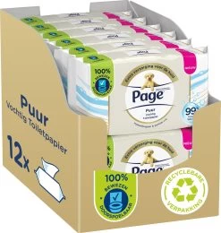 Page Puur Vochtig Toiletpapier - Extra Duurzaam Vochtig Wc Papier - 12 X 38 Stuks - Voordeelverpakking -Leven Producten Winkel 1140x1200 3