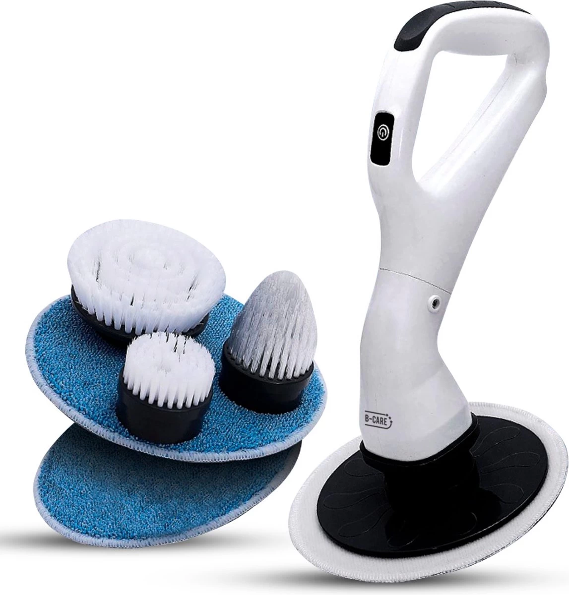 B-care Elektrische Schoonmaakborstel - 4 Opzetstukken - Wasborstel - Poetsmachine - Schrobborstel - Handborstel - Werkborstel - Schrobber - Boorborstel - Schoonmaakmiddelen - Reinigingsborstel 3 B-care Elektrische Schoonmaakborstel - 4 Opzetstukken - Wasborstel - Poetsmachine - Schrobborstel - Handborstel - Werkborstel - Schrobber - Boorborstel - Schoonmaakmiddelen - Reinigingsborstel