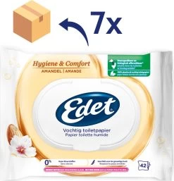 Edet Vochtig Toiletpapier - 7 Stuks - Amandel -Leven Producten Winkel 1154x1200