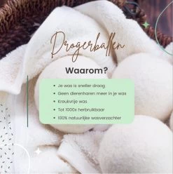 Geniet Van Gemak® | Herbruikbare Wollen Drogerballen | Wasbollen | Schaapswol | Duurzame En Energiebesparende Wasballen | 6 XL Drogerballen 14 Geniet Van Gemak® | Herbruikbare Wollen Drogerballen | Wasbollen | Schaapswol | Duurzame En Energiebesparende Wasballen | 6 XL Drogerballen -Leven Producten Winkel 1195x1200