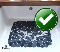 Merkloos Papillon - Gootsteenmat - 40x30 Cm - Kiezels Zwart -Leven Producten Winkel 1200x1039