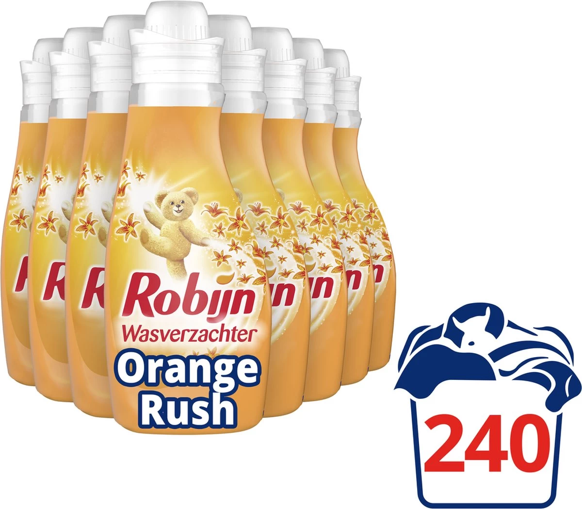 Robijn Orange Rush Wasverzachter - 8 X 30 Wasbeurten - Voordeelverpakking 5 Robijn Orange Rush Wasverzachter - 8 X 30 Wasbeurten - Voordeelverpakking - Afbeelding 3