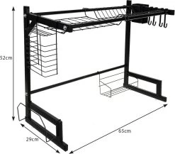 Afdruiprek Droger Zwart Voor Bestek Boven De Gootsteen 65 Cm X 29 Cm X 52 Cm 18 Afdruiprek Droger Zwart Voor Bestek Boven De Gootsteen 65 Cm X 29 Cm X 52 Cm -Leven Producten Winkel 1200x1052
