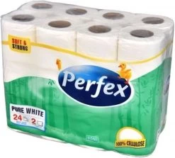 Perfex Toiletpapier Pure White 2-Laags 24 Rollen