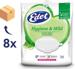 Edet Aloe Vera Vochtig Toiletpapier - 8 X 40 Stuks - Halfjaar Voorraad -Leven Producten Winkel 1200x1101 1