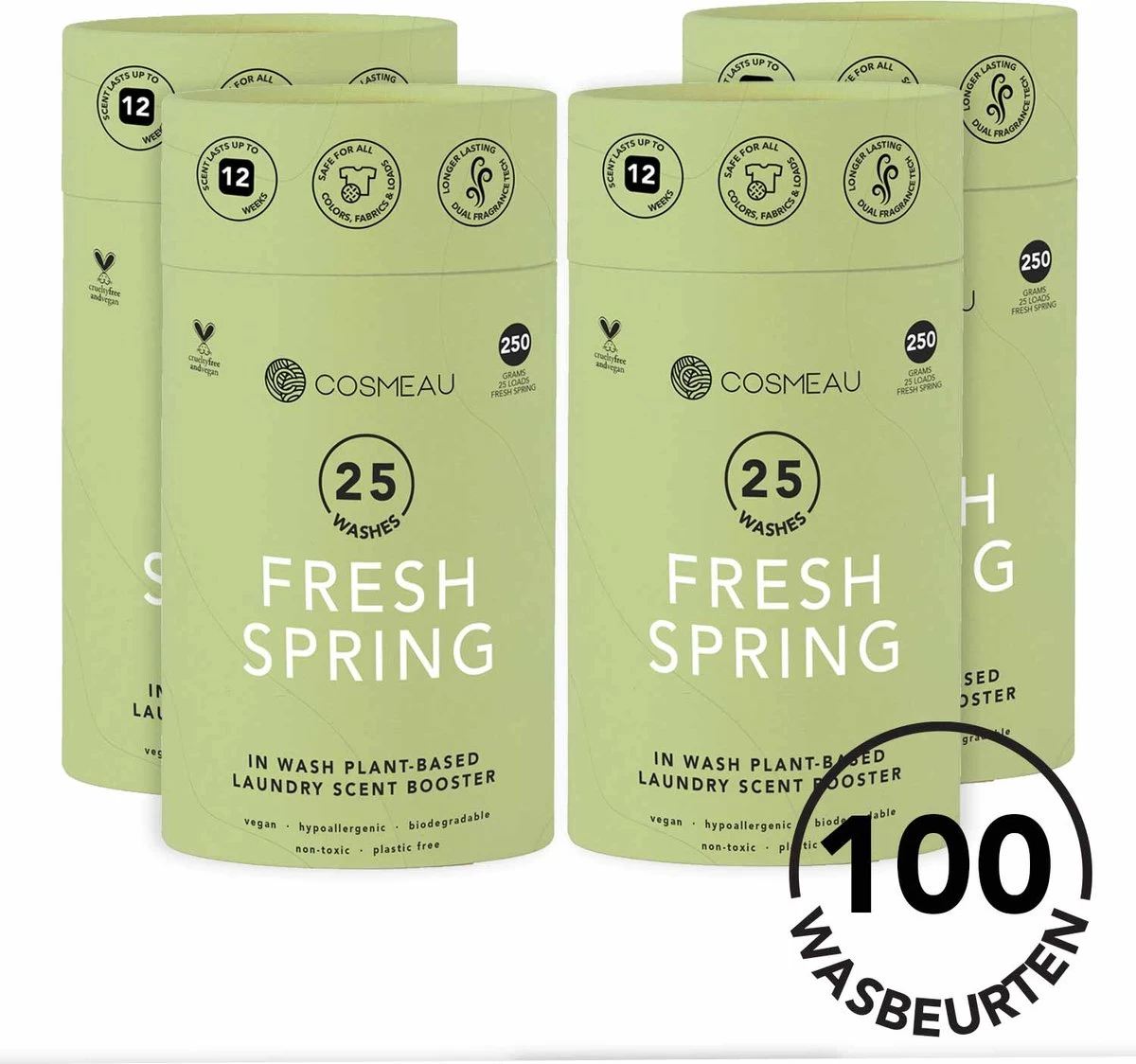 Cosmeau Geurparels 100 Wasbeurten Lentefris - Geurparels - Geurbooster Wasparfum - 4x25 Wasbeurten - Fris - 1000g - Geurkralen Scent Booster 3 Cosmeau Geurparels 100 Wasbeurten Lentefris - Geurparels - Geurbooster Wasparfum - 4x25 Wasbeurten - Fris - 1000g - Geurkralen Scent Booster