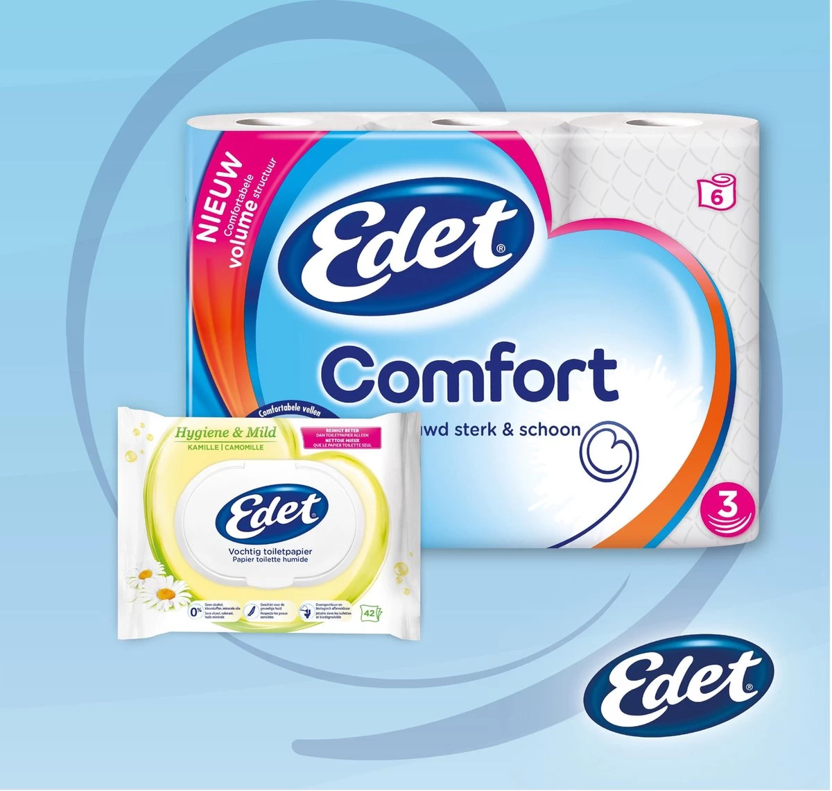 Edet Comfort Toiletpapier - 3-laags - 24 Rollen 6 Edet Comfort Toiletpapier - 3-laags - 24 Rollen - Afbeelding 4