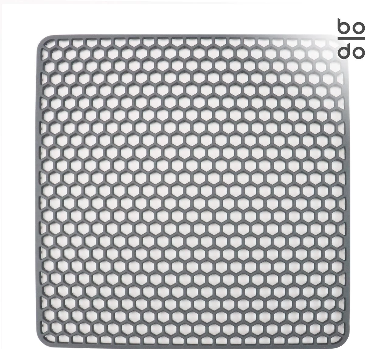 BODO Gootsteenmat Siliconen Donker Grijs - 30.5 X 30.5 Cm - Keuken Accessoires - Gootsteen Beschermer - Onderzetters Siliconen - Anti Kras - Gootsteen Accessoires 3 BODO Gootsteenmat Siliconen Donker Grijs - 30.5 X 30.5 Cm - Keuken Accessoires - Gootsteen Beschermer - Onderzetters Siliconen - Anti Kras - Gootsteen Accessoires