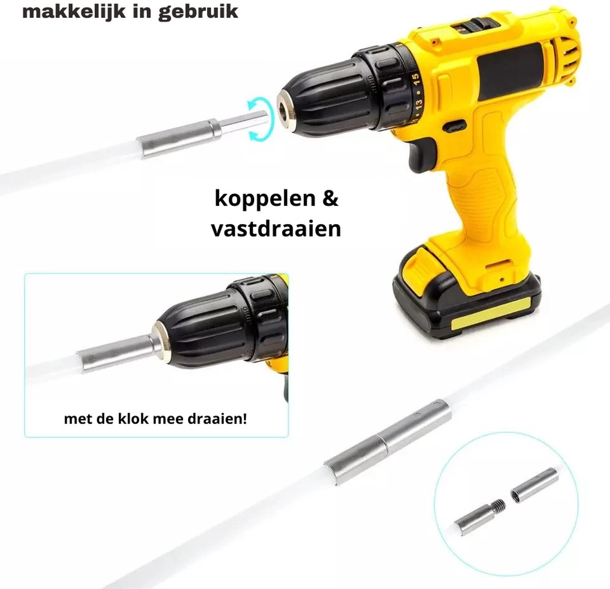 NIRAX Professionele Schoorsteenveegset Verstelbaar Tot 9 Meter – Schoorsteenveger - Veegkit – Schoorsteen Borstel - Schoorsteenreiniger - Borstel Set - Kachel - Onderhoud 5 NIRAX Professionele Schoorsteenveegset Verstelbaar Tot 9 Meter – Schoorsteenveger - Veegkit – Schoorsteen Borstel - Schoorsteenreiniger - Borstel Set - Kachel - Onderhoud - Afbeelding 3