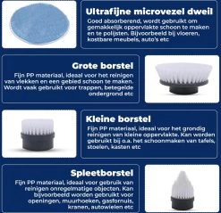 B-care Elektrische Schoonmaakborstel - 4 Opzetstukken - Wasborstel - Poetsmachine - Schrobborstel - Handborstel - Werkborstel - Schrobber - Boorborstel - Schoonmaakmiddelen - Reinigingsborstel 18 B-care Elektrische Schoonmaakborstel - 4 Opzetstukken - Wasborstel - Poetsmachine - Schrobborstel - Handborstel - Werkborstel - Schrobber - Boorborstel - Schoonmaakmiddelen - Reinigingsborstel -Leven Producten Winkel 1200x1161 10