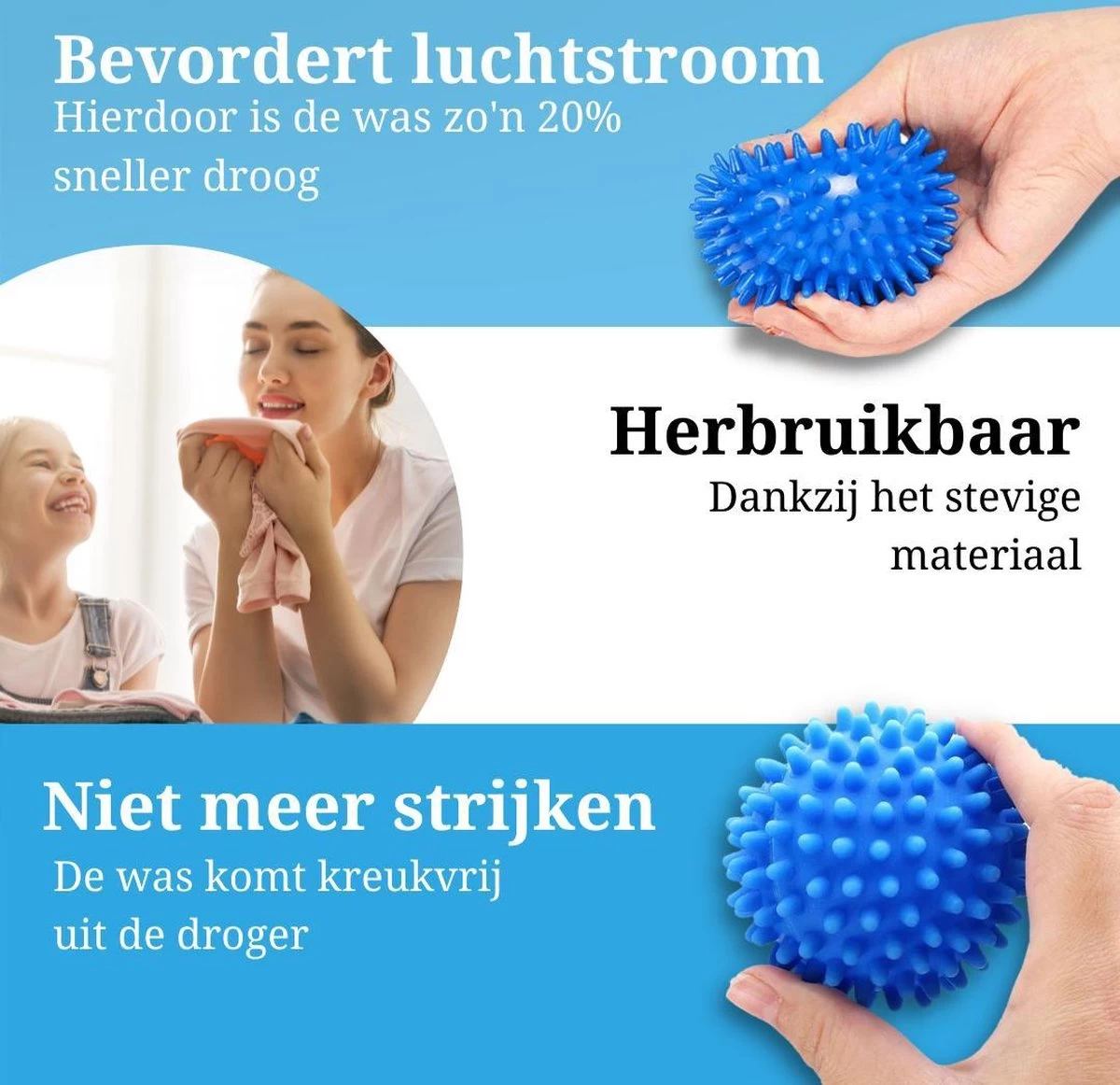 Wasdroger Ballen - Wasbol - Droogballen - Wasbal - Wasballen - Drogerballen - Wasballen Voor Wasmachine - 4 Stuks 5 Wasdroger Ballen - Wasbol - Droogballen - Wasbal - Wasballen - Drogerballen - Wasballen Voor Wasmachine - 4 Stuks - Afbeelding 3