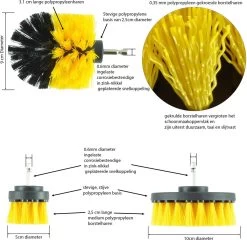 Merkloos Kibani 3 Delige Borstelset Voor Boormachine - Schrobborstel - Polypropyleen - Borstel Boormachine - Schuurborstel - Automatische Reiniging - Reinigingsborstels Voor Boormachine - Schoonmaakborstel -Leven Producten Winkel 1200x1164 4