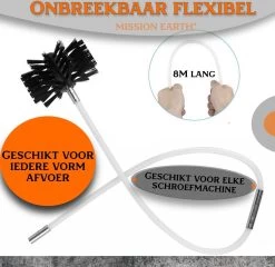 Schoorsteenveegset - 8 Meter - 2 Borstelkoppen - Professioneel - Schoorsteen Borstel - Veegkit - Haardset Voor Houtkachel - Flexibel - Schoorsteenveger - Pelletkachel Accessoires - Schoorsteen Reiniger - Geschikt Voor Boormachines -Leven Producten Winkel 1200x1167 2