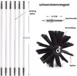 NIRAX Professionele Schoorsteenveegset Verstelbaar Tot 9 Meter – Schoorsteenveger - Veegkit – Schoorsteen Borstel - Schoorsteenreiniger - Borstel Set - Kachel - Onderhoud 9 NIRAX Professionele Schoorsteenveegset Verstelbaar Tot 9 Meter – Schoorsteenveger - Veegkit – Schoorsteen Borstel - Schoorsteenreiniger - Borstel Set - Kachel - Onderhoud -Leven Producten Winkel 1200x1183 7