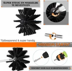 Schoorsteenveegset - 8 Meter - 2 Borstelkoppen - Professioneel - Schoorsteen Borstel - Veegkit - Haardset Voor Houtkachel - Flexibel - Schoorsteenveger - Pelletkachel Accessoires - Schoorsteen Reiniger - Geschikt Voor Boormachines -Leven Producten Winkel 1200x1188 17
