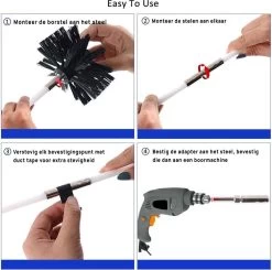 Kibani Schoorsteenborstel 9 Meter - Schoorsteenreiniger - Schoorsteenveger - Schoorsteenveegset - Schoorsteen Borstel - Veegkit - Borstelset Voor Boormachine - Boormachine -Leven Producten Winkel 1200x1189 7