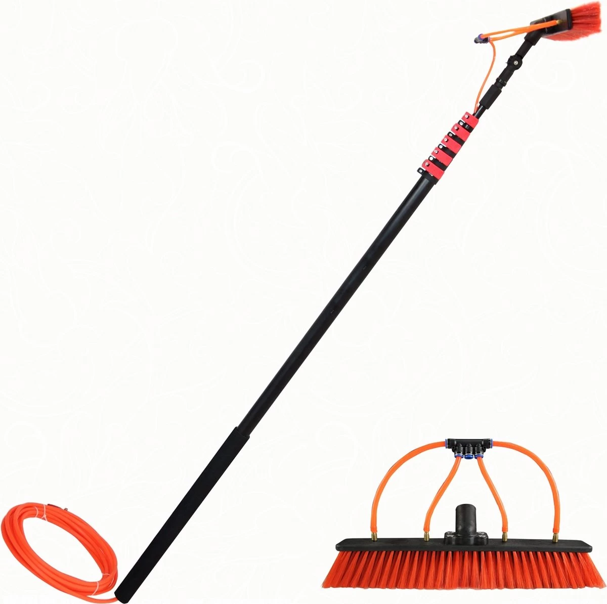 Aqua2Go Telescoopsteel 10,6 Meter - Lichtgewicht Aluminium - 40 Cm. Borstel - Ramen Wassen - Zonnepanelen 2 Aqua2Go Telescoopsteel 10,6 Meter - Lichtgewicht Aluminium - 40 Cm. Borstel - Ramen Wassen - Zonnepanelen