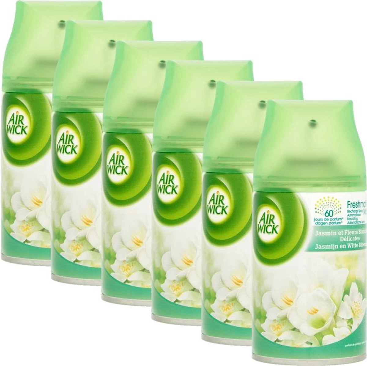 Air Wick Luchtverfrisser Navulling Freshmatic Jasmijn & Witte Bloemen 6 X 250 Ml 6 Air Wick Luchtverfrisser Navulling Freshmatic Jasmijn & Witte Bloemen 6 X 250 Ml - Afbeelding 4