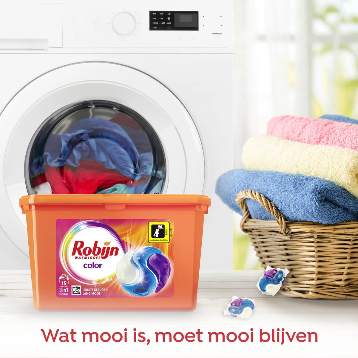 Robijn Wascapsules 3-in-1 Color 15 Stuks 10 Robijn Wascapsules 3-in-1 Color 15 Stuks - Afbeelding 8