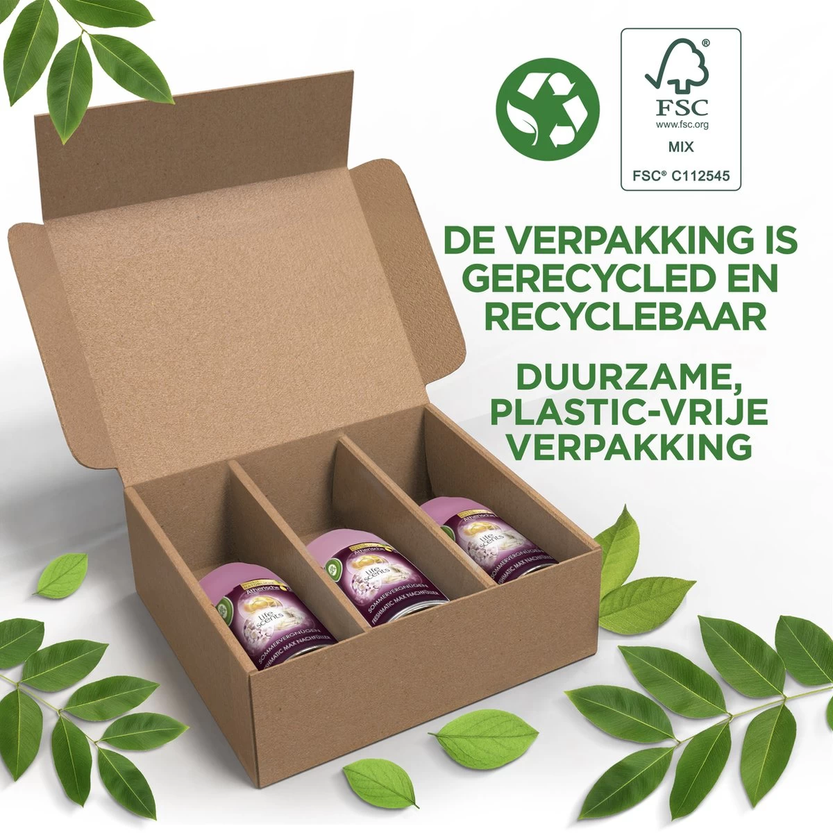 Air Wick Freshmatic Automatische Spray Luchtverfrisser - Ebbenhout & Vanille - 3 Navullingen 6 Air Wick Freshmatic Automatische Spray Luchtverfrisser - Ebbenhout & Vanille - 3 Navullingen - Afbeelding 4