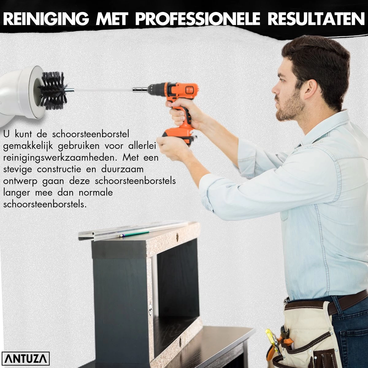 Antuza | Schoorsteenveegset | Schoorsteenreiniger | Schoorsteen Borstel | 9 Meter 4 Antuza | Schoorsteenveegset | Schoorsteenreiniger | Schoorsteen Borstel | 9 Meter - Afbeelding 2