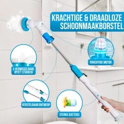 Strex Elektrische Schoonmaakborstel - Draadloze Schrobborstel - Schrobber - 3 Opzetstukken - Telescoopsteel - Poetsmachine Met Krachtige Accu 13 Strex Elektrische Schoonmaakborstel - Draadloze Schrobborstel - Schrobber - 3 Opzetstukken - Telescoopsteel - Poetsmachine Met Krachtige Accu -Leven Producten Winkel 1200x1200 1319