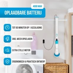 Strex Elektrische Schoonmaakborstel - Draadloze Schrobborstel - Schrobber - 3 Opzetstukken - Telescoopsteel - Poetsmachine Met Krachtige Accu 14 Strex Elektrische Schoonmaakborstel - Draadloze Schrobborstel - Schrobber - 3 Opzetstukken - Telescoopsteel - Poetsmachine Met Krachtige Accu -Leven Producten Winkel 1200x1200 1320