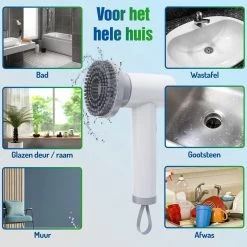 Elektrische Schoonmaakborstel - Schrobborstel - Handborstel - Schuurborstel - Schrobber - Badkamer - Toilet - Keuken -Leven Producten Winkel 1200x1200 1326