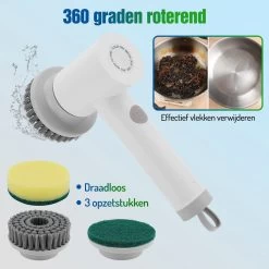 Elektrische Schoonmaakborstel - Schrobborstel - Handborstel - Schuurborstel - Schrobber - Badkamer - Toilet - Keuken -Leven Producten Winkel 1200x1200 1329