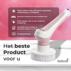 GoScrub® Elektrische Schoonmaakborstel – Elektrische Schrobber - Schrobborstel – Voor Badkamer Of Keuken – Schrobber Met Steel – Luiwagen – Polijstmachine - Roze 15 GoScrub® Elektrische Schoonmaakborstel – Elektrische Schrobber - Schrobborstel – Voor Badkamer Of Keuken – Schrobber Met Steel – Luiwagen – Polijstmachine - Roze -Leven Producten Winkel 1200x1200 1339