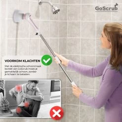 GoScrub® Elektrische Schoonmaakborstel – Elektrische Schrobber - Schrobborstel – Voor Badkamer Of Keuken – Schrobber Met Steel – Luiwagen – Polijstmachine - Roze 21 GoScrub® Elektrische Schoonmaakborstel – Elektrische Schrobber - Schrobborstel – Voor Badkamer Of Keuken – Schrobber Met Steel – Luiwagen – Polijstmachine - Roze -Leven Producten Winkel 1200x1200 1345