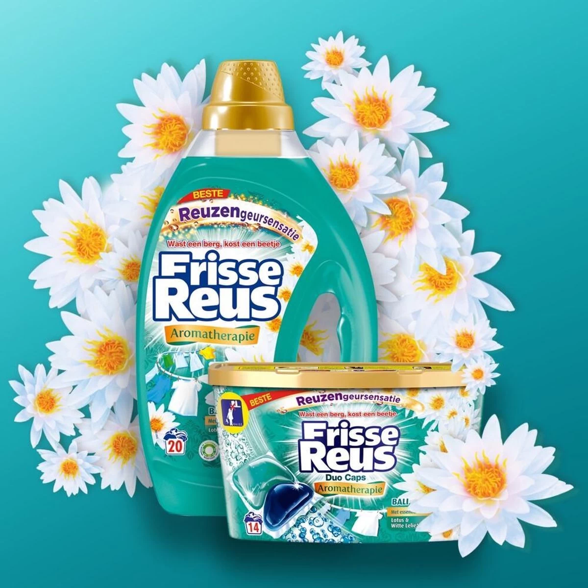 Frisse Reus Lotus Amandel Gel Vloeibaar Wasmiddel - Witte Was - Voordeelverpakking - 120 Wasbeurten 8 Frisse Reus Lotus Amandel Gel Vloeibaar Wasmiddel - Witte Was - Voordeelverpakking - 120 Wasbeurten - Afbeelding 6