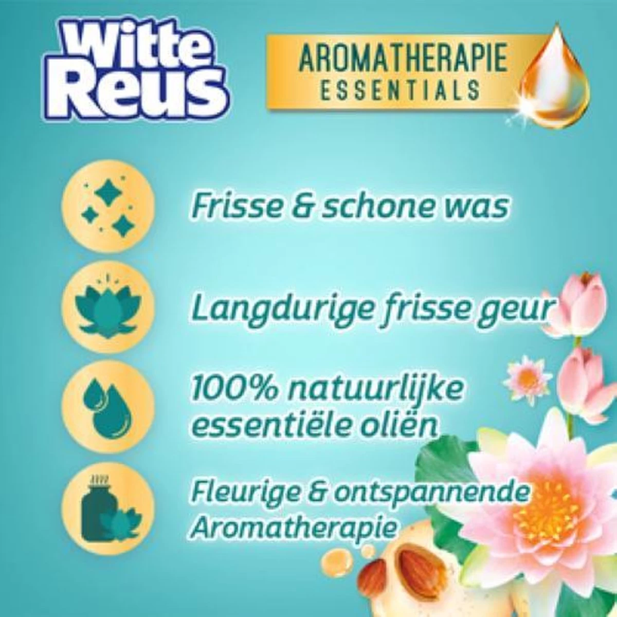 Frisse Reus Lotus Amandel Gel Vloeibaar Wasmiddel - Witte Was - Voordeelverpakking - 120 Wasbeurten 16 Frisse Reus Lotus Amandel Gel Vloeibaar Wasmiddel - Witte Was - Voordeelverpakking - 120 Wasbeurten - Afbeelding 14