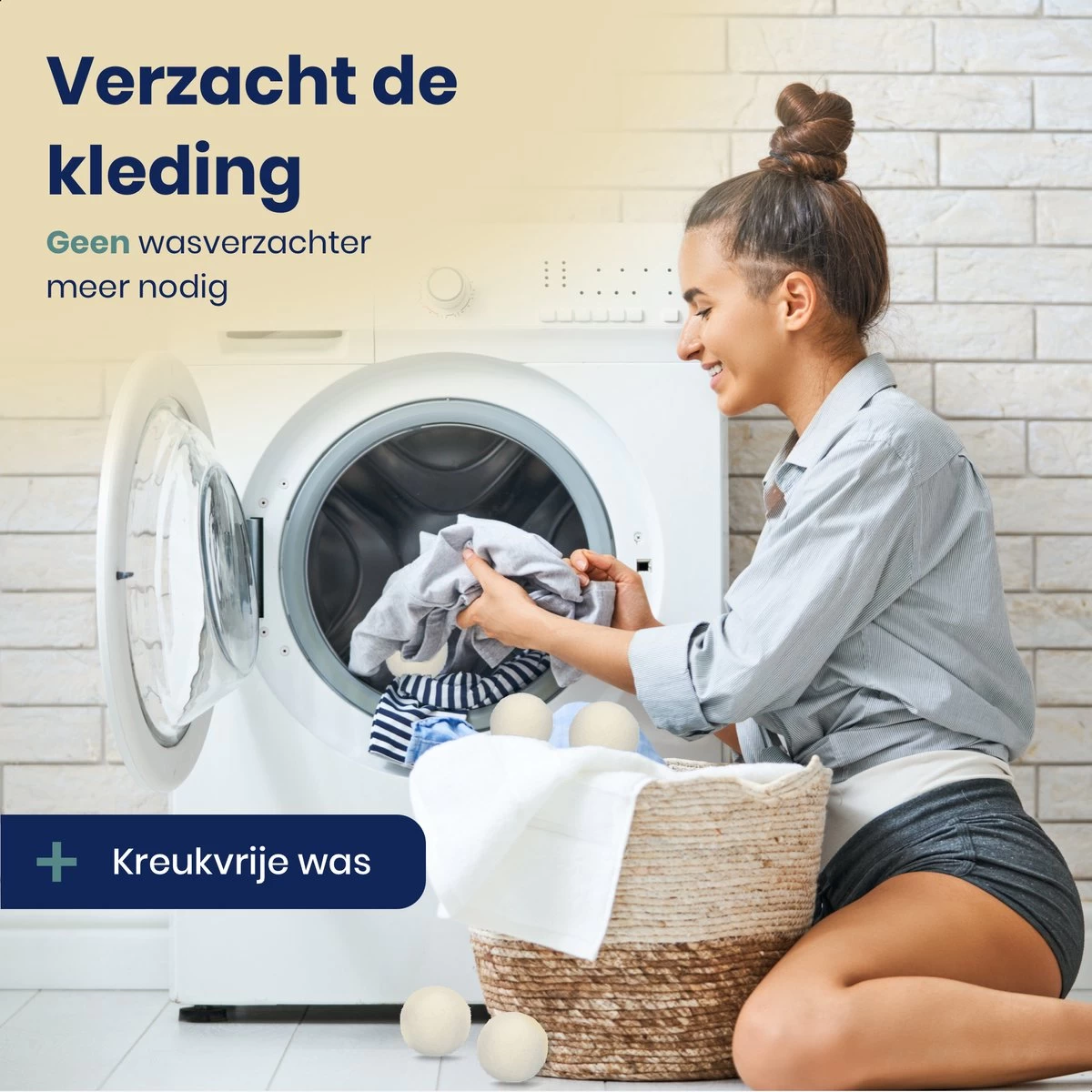 Wooly Drogerballen - 6 Wasdroger Ballen - Duurzaam - Wol - Herbruikbare Wasballen - Wasbol - Wasverzachter 8 Wooly Drogerballen - 6 Wasdroger Ballen - Duurzaam - Wol - Herbruikbare Wasballen - Wasbol - Wasverzachter - Afbeelding 6