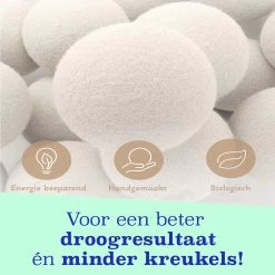 Casa Calma Drogerballen (6 Stuks) - Inclusief Opbergzakje - 100% Natuurlijk Schapenwol - Droger Ballen - Zero Waste Wasverzachter Bollen - Energiebesparend Drogen Met Droogbollen - Dryer Balls - Diervriendelijk & Milieuvriendelijk - Energie Besparen 15 Casa Calma Drogerballen (6 Stuks) - Inclusief Opbergzakje - 100% Natuurlijk Schapenwol - Droger Ballen - Zero Waste Wasverzachter Bollen - Energiebesparend Drogen Met Droogbollen - Dryer Balls - Diervriendelijk & Milieuvriendelijk - Energie Besparen -Leven Producten Winkel 1200x1200 454