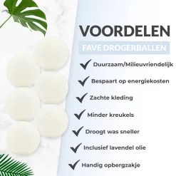 FAVE Drogerballen XL - 6 Stuks - Inclusief 2x Lavendelolie & Opbergzakje - Wasbol - Wasballen - Doseerbol - Droogballen - Duurzaam 16 FAVE Drogerballen XL - 6 Stuks - Inclusief 2x Lavendelolie & Opbergzakje - Wasbol - Wasballen - Doseerbol - Droogballen - Duurzaam -Leven Producten Winkel 1200x1200 467