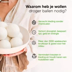 Drogerballen - Droogballen Voor Wasdrogers - Wasdrogerballen, Wasbollen & Wasballen - 100% Diervriendelijk, Duurzaam & Herbruikbaar - Duurzaam Cadeau - Energie Besparen - RWS Wol & Zero Waste - 6 Stuks Van Zivanto -Leven Producten Winkel 1200x1200 469