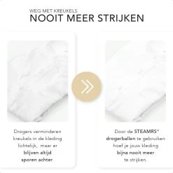 STEAMRS - 6x Wasdrogerballen - 100% Schapenwol - Verkort Droogtijd - Zachtere & Kreukloze Was -Leven Producten Winkel 1200x1200 516