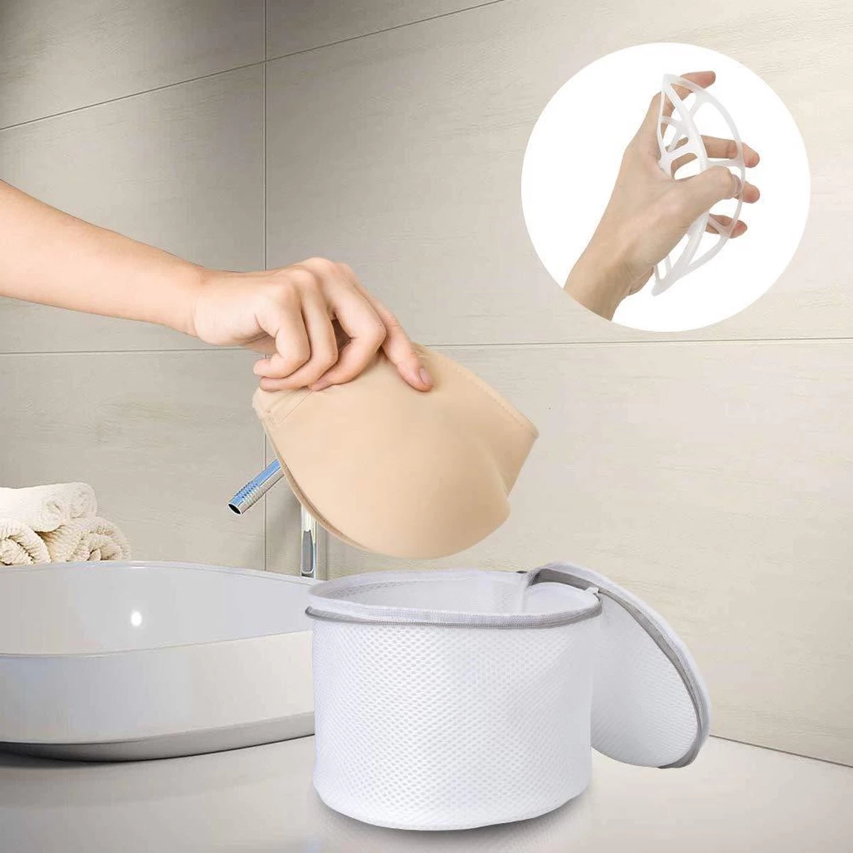 ForDig Wasnet Waszakjes (5 Stuks) Voor Lingerie En Fijne Was - Geschikt Voor Wasmachine - Met Rits - Wit 13 ForDig Wasnet Waszakjes (5 Stuks) Voor Lingerie En Fijne Was - Geschikt Voor Wasmachine - Met Rits - Wit - Afbeelding 11