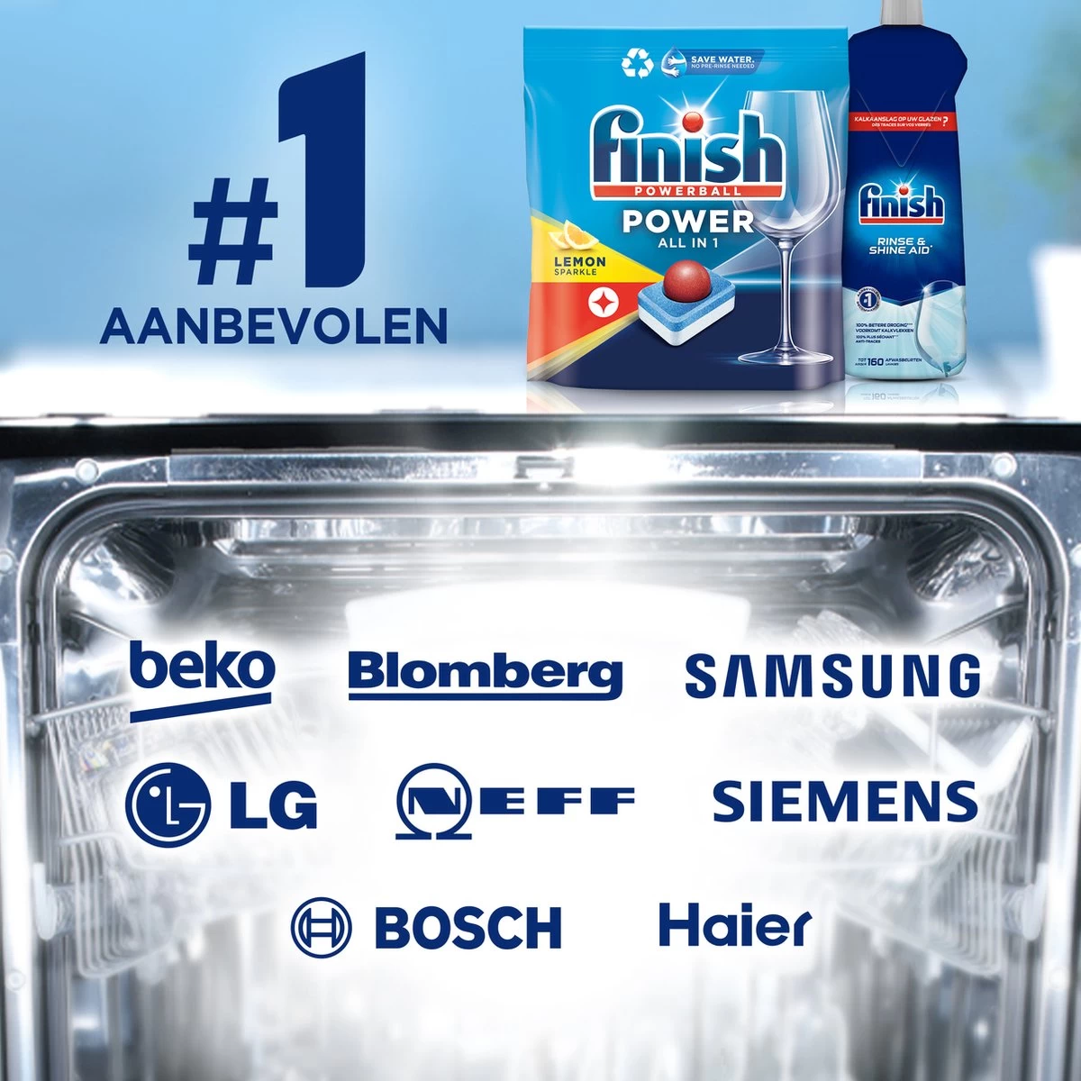 Finish Power All In One Citroen Vaatwastabletten - 160 Stuks 9 Finish Power All In One Citroen Vaatwastabletten - 160 Stuks - Afbeelding 7