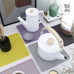 BODO Gootsteenmat Siliconen Donker Grijs - 34.5 X 34.5 Cm - Keuken Accessoires - Gootsteen Beschermer - Onderzetters Siliconen - Anti Kras -Leven Producten Winkel 1200x1200 694