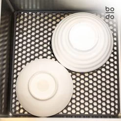 BODO Gootsteenmat Siliconen Donker Grijs - 34.5 X 34.5 Cm - Keuken Accessoires - Gootsteen Beschermer - Onderzetters Siliconen - Anti Kras -Leven Producten Winkel 1200x1200 697