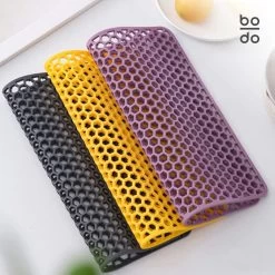 BODO Gootsteenmat Siliconen Donker Grijs - 34.5 X 34.5 Cm - Keuken Accessoires - Gootsteen Beschermer - Onderzetters Siliconen - Anti Kras -Leven Producten Winkel 1200x1200 699