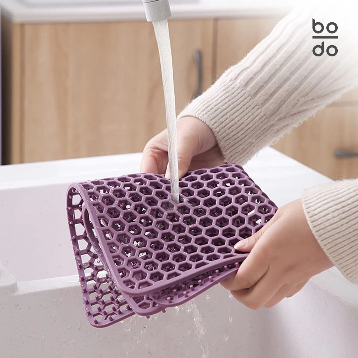 BODO Gootsteenmat Siliconen Donker Grijs - 30.5 X 30.5 Cm - Keuken Accessoires - Gootsteen Beschermer - Onderzetters Siliconen - Anti Kras - Gootsteen Accessoires 7 BODO Gootsteenmat Siliconen Donker Grijs - 30.5 X 30.5 Cm - Keuken Accessoires - Gootsteen Beschermer - Onderzetters Siliconen - Anti Kras - Gootsteen Accessoires - Afbeelding 5