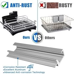 Doogo® Afdruiprek Met Bestekkorf En Lekbak Voor Keukenborden En Bestek Afdruiprek Met Draaibare Uitloop -Leven Producten Winkel 1200x1200 723