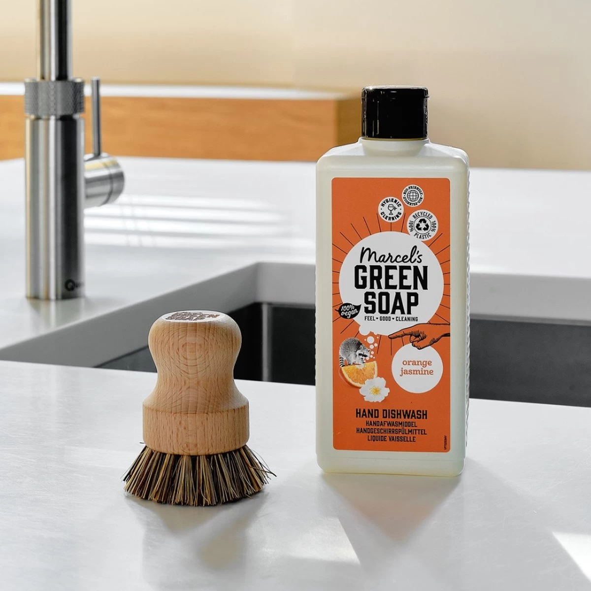 Marcel's Green Soap Afwasmiddel Sinaasappel & Jasmijn - 6 X 500 Ml 6 Marcel's Green Soap Afwasmiddel Sinaasappel & Jasmijn - 6 X 500 Ml - Afbeelding 4