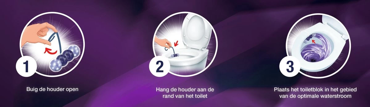 Witte Reus Paars Actief Toiletblok - Lavendel - WC Blokjes Voordeelverpakking - 10 Stuks 5 Witte Reus Paars Actief Toiletblok - Lavendel - WC Blokjes Voordeelverpakking - 10 Stuks - Afbeelding 3